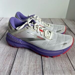 BROOKS Adrenaline Athletic Purple Grey Shoes 6